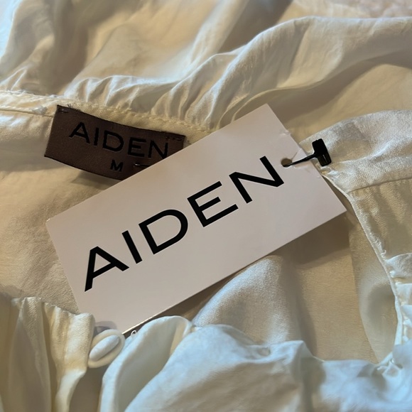 Aiden Ruffled Blouse in Cream, Size Medium - Picture 14 of 17